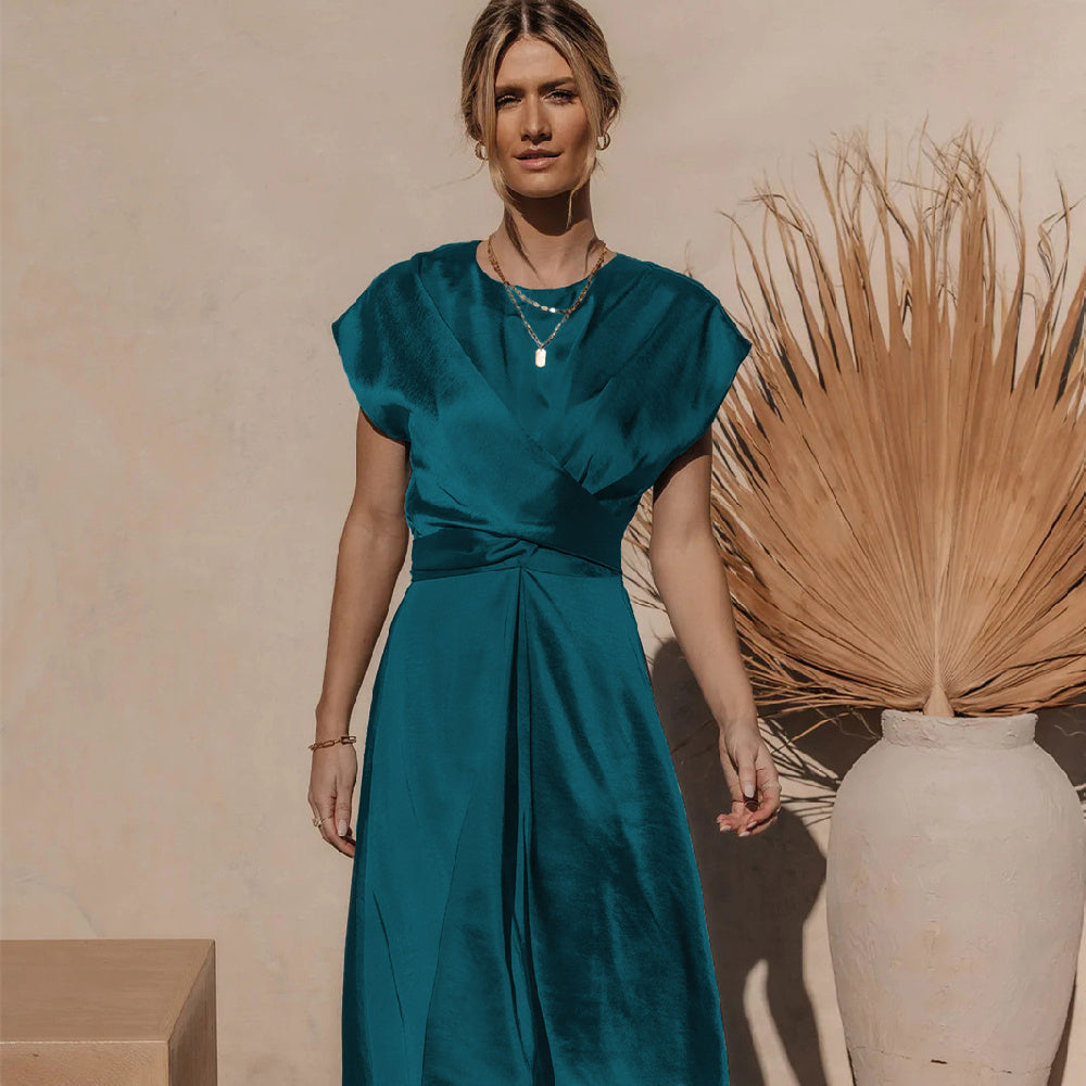 Janelisse - Elegantes Seiden Midikleid