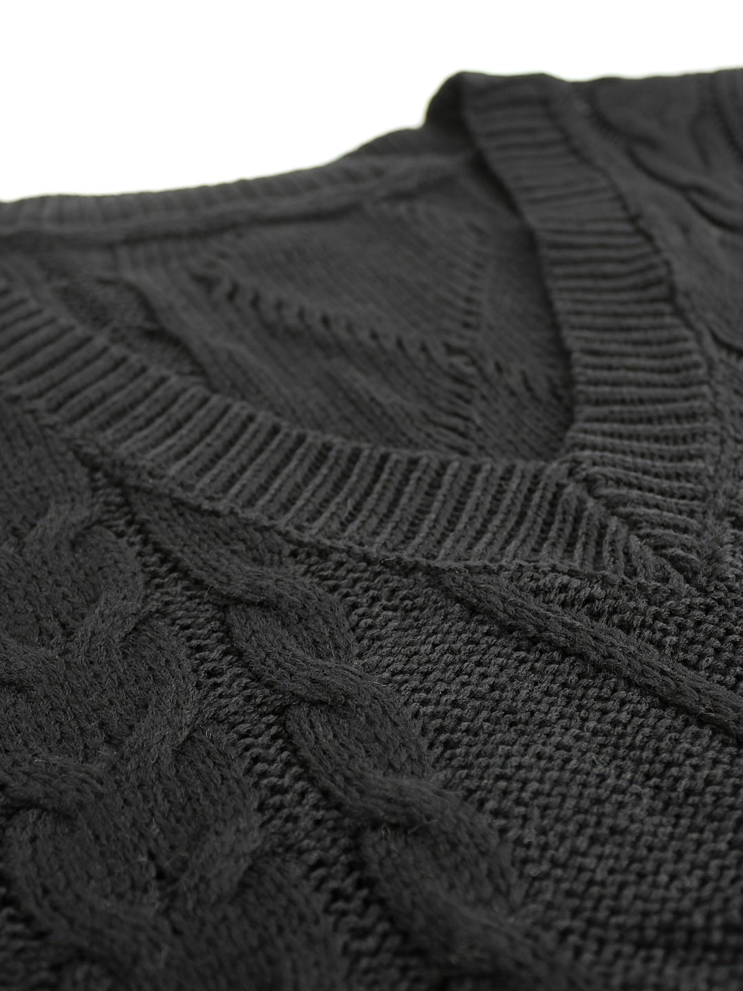 Colleen | Ärmelloser Zopfmuster-Pullover mit V-Ausschnitt - Image 20