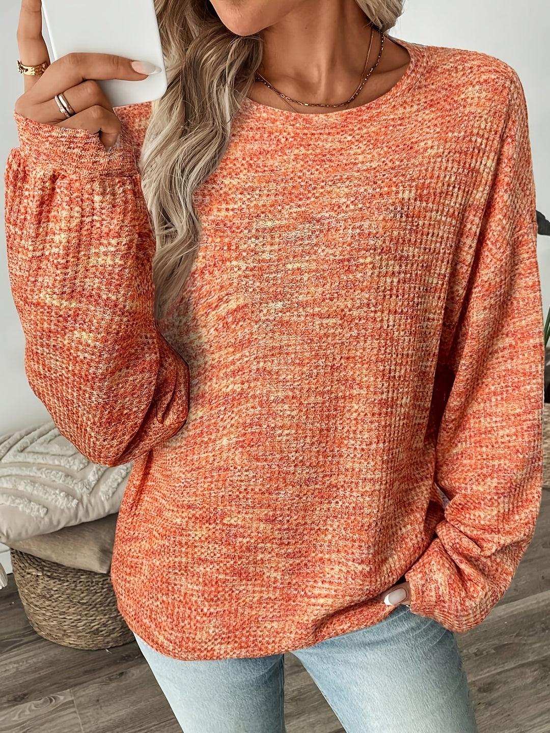 Greta | Entspannter Waffelstrick-Pullover - Image 3