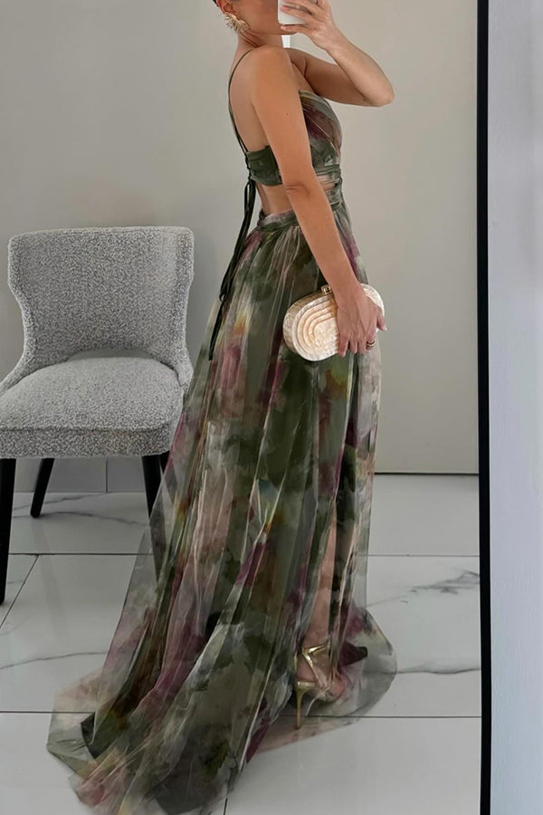 Women Elegant Floral Maxi Dress Summer Long Wedding Guest - Image 4