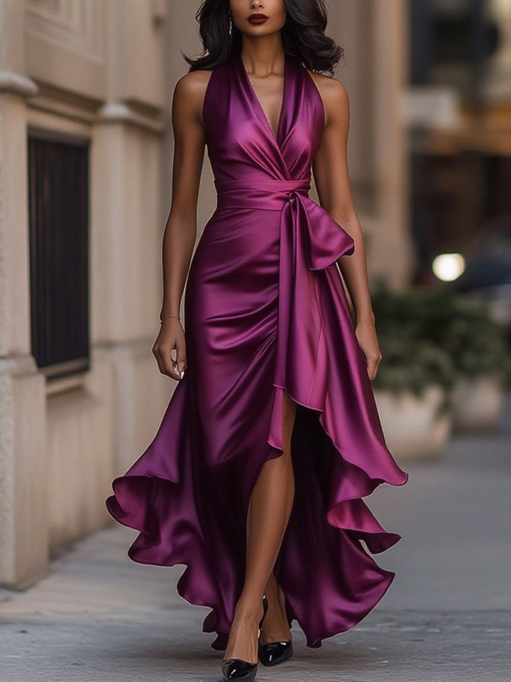 Rayleen - Elegantes Maxi Wickelkleid
