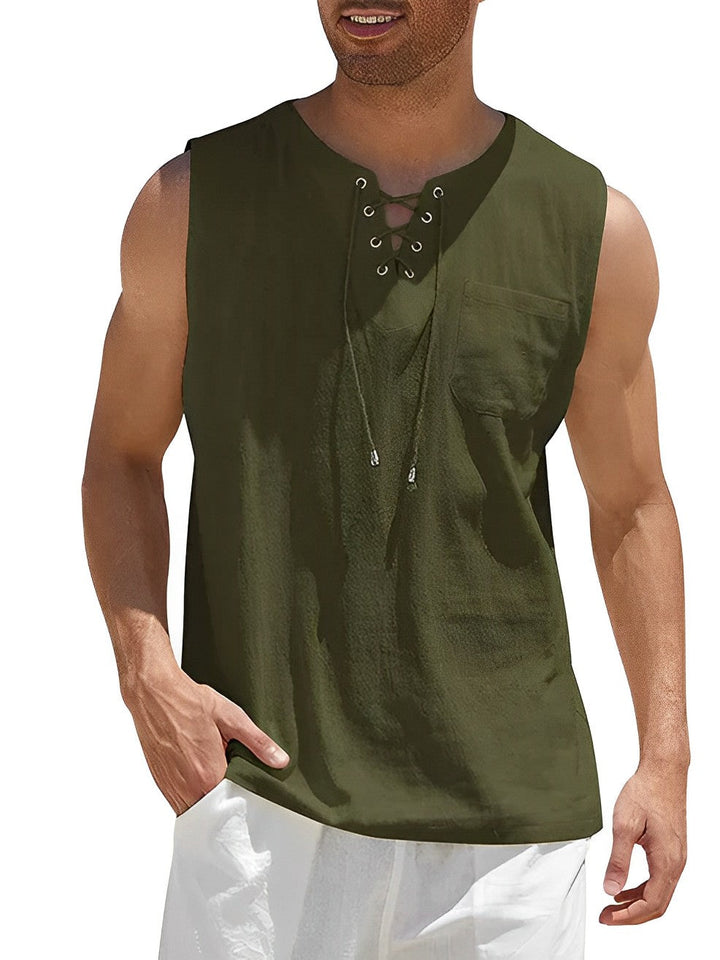 Men's Loose Fit Sleeveless Shirt Summer Tank Top