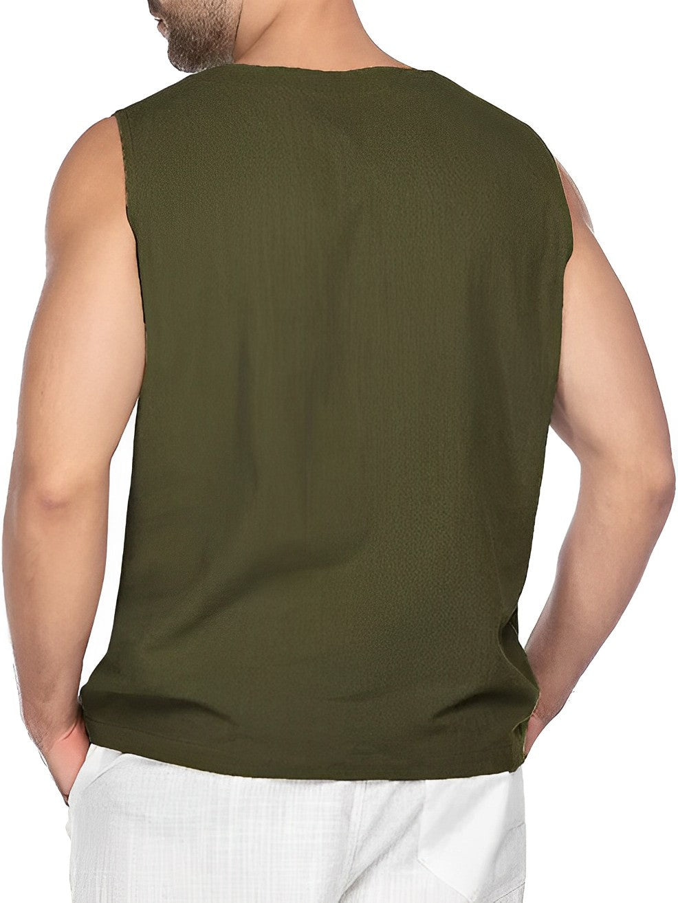 Men's Loose Fit Sleeveless Shirt Summer Tank Top - Image 2
