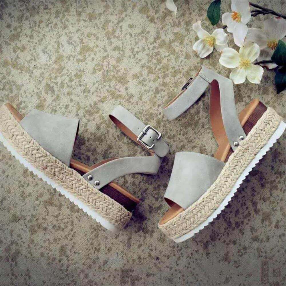 Damen Sommersandalen Flach Bequem - Image 14