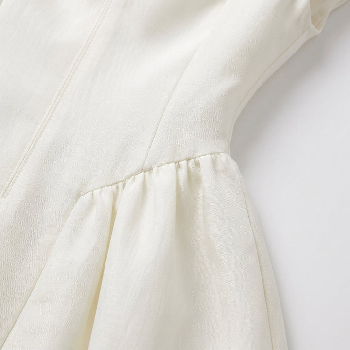 Tahlia - Midi Kleid Mit Struktur Und Cap Ärmeln