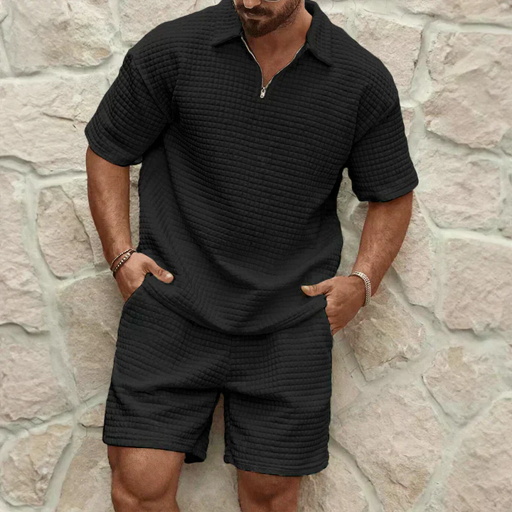 Redvano - Herren Polo Set Mit Shorts