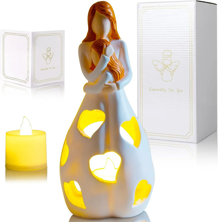 LED table lamp "Mother and Child" | Heart-shaped light design