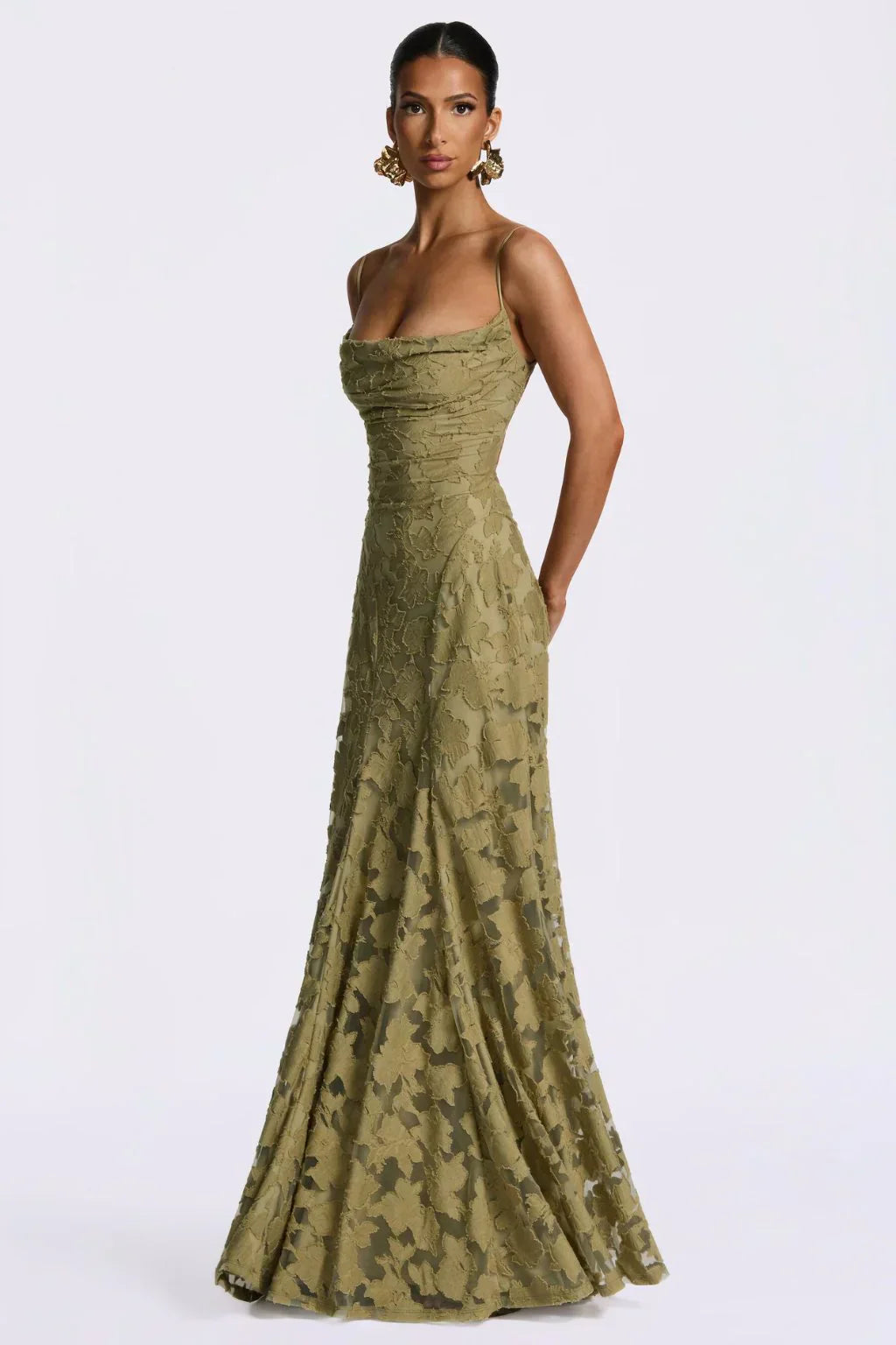 Naura - Elegantes Maxi Kleid Mit Spaghettiträgern