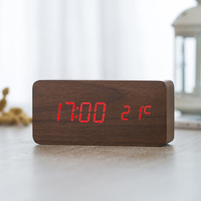 LED table clock | Time & temperature display