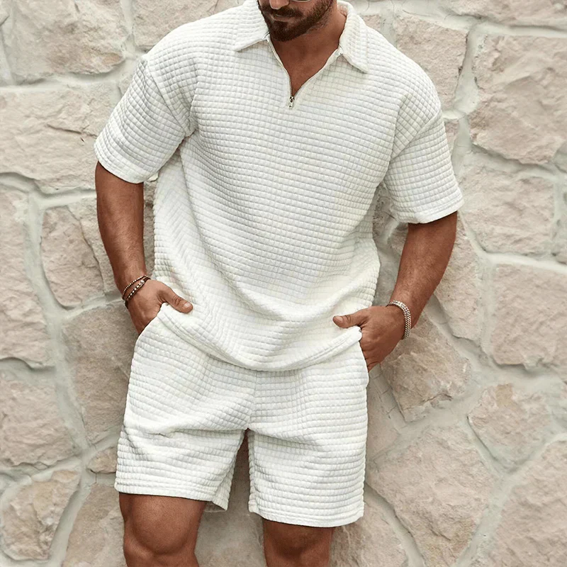 Redvano - Herren Polo Set Mit Shorts