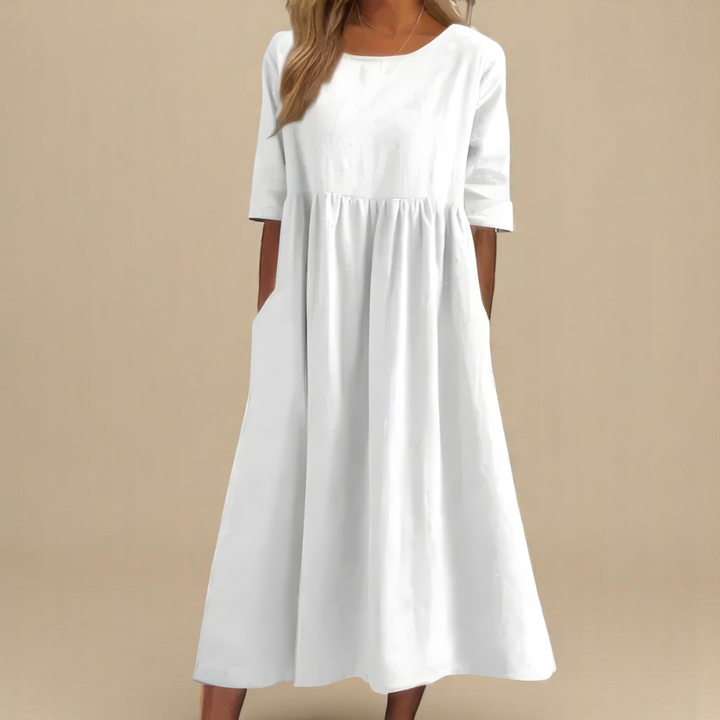Damen Lockeres Sommerkleid Relaxed Fit Midi mit Taschen - Image 7