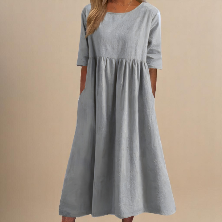 Damen Lockeres Sommerkleid Relaxed Fit Midi mit Taschen - Image 8