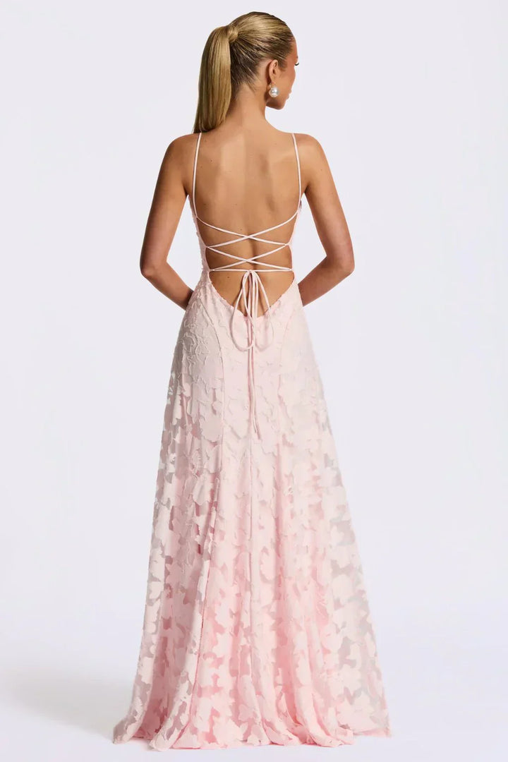 Naura - Elegantes Maxi Kleid Mit Spaghettiträgern