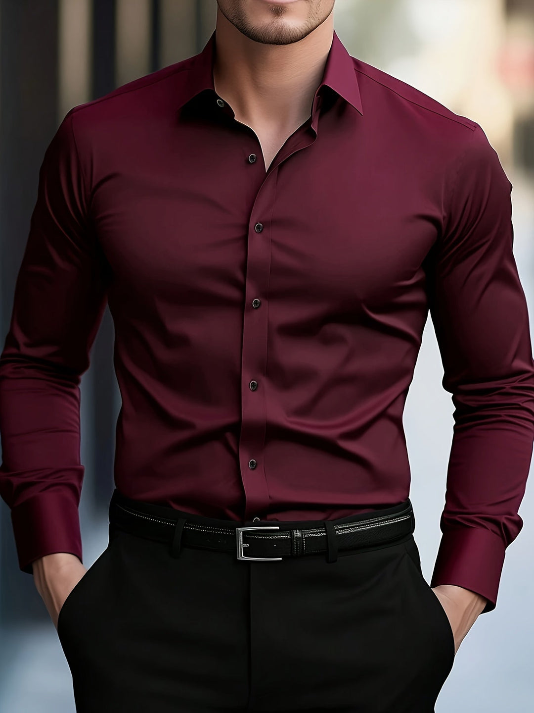 Leon | Raffiniertes Langarm-Businesshemd - Image 8
