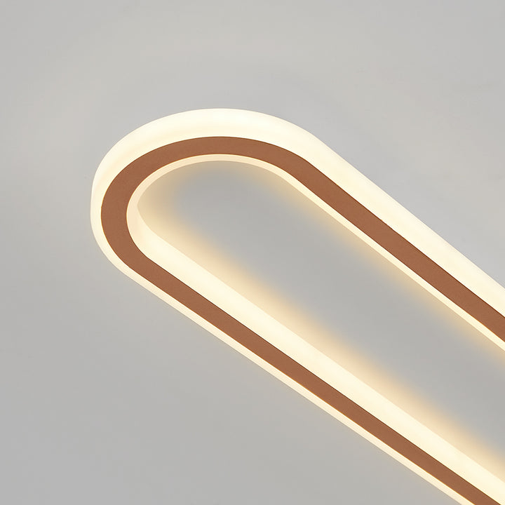 Oval LED ceiling light for hallways