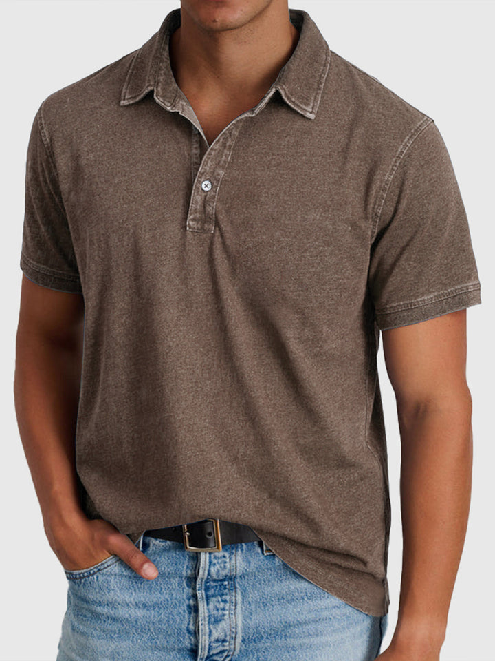 Lois - Herren Kurzarm Denim Polo