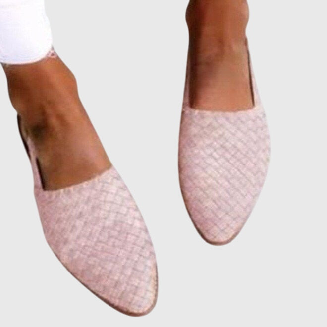 Women Woven Pointed Toe Backless Mule Flats - Image 5