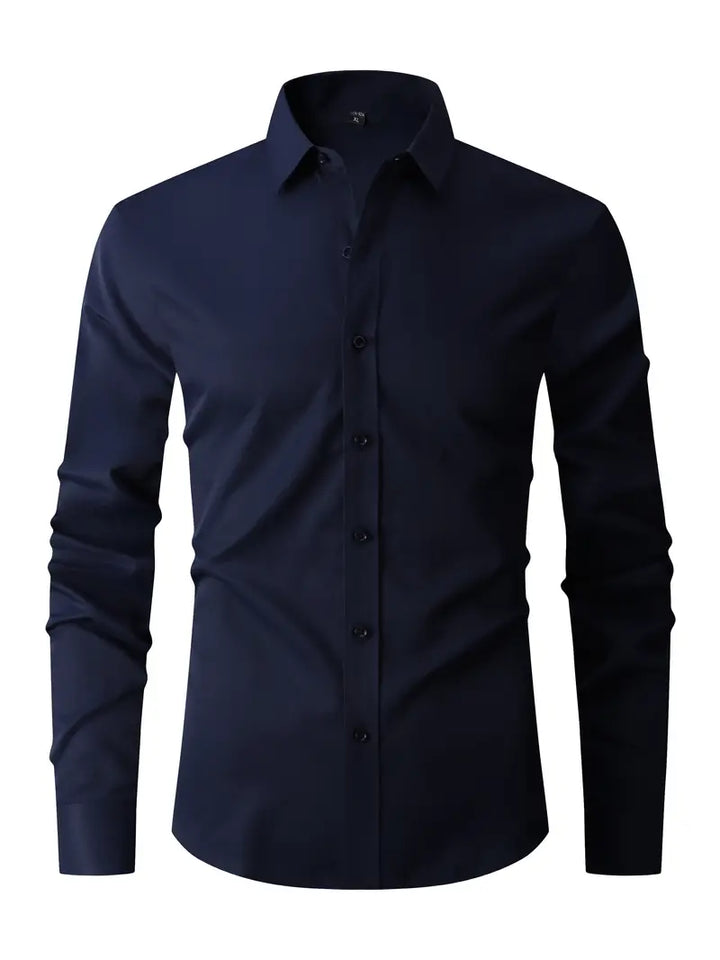 Men's Long Sleeve Button-Down Dress Shirt Smart Casual - Image 6