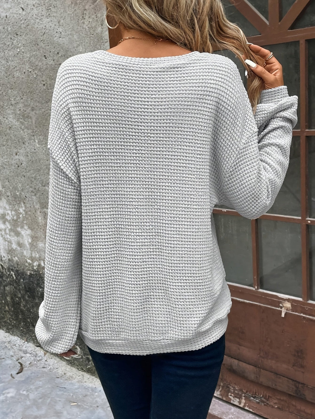 Bethany | Entspannter Waffelstrick-Pullover - Image 3