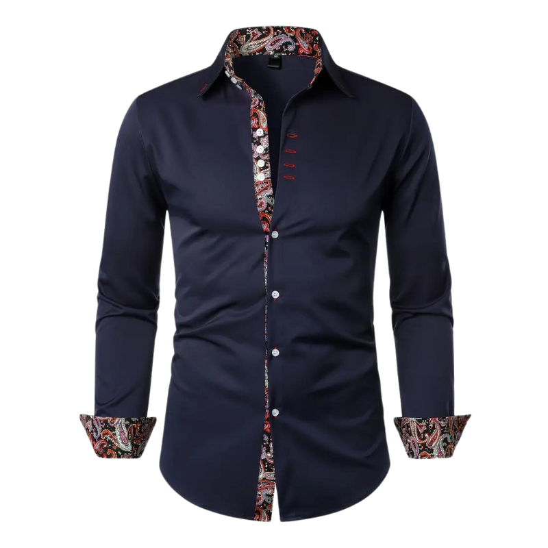 Nivaro - Paisley Herrenhemd
