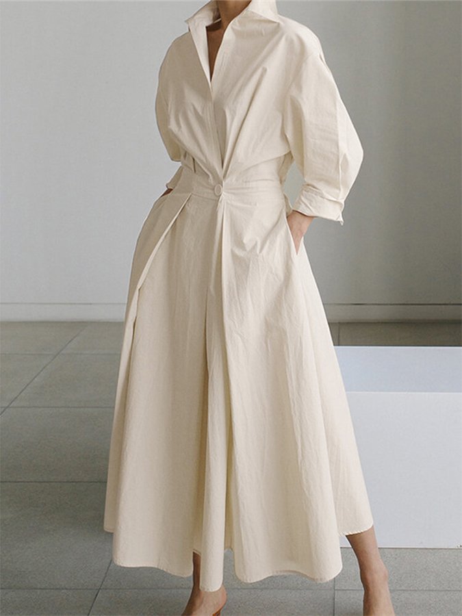 Mathilda | Elegant Shirt Dress with Buttons - Image 2
