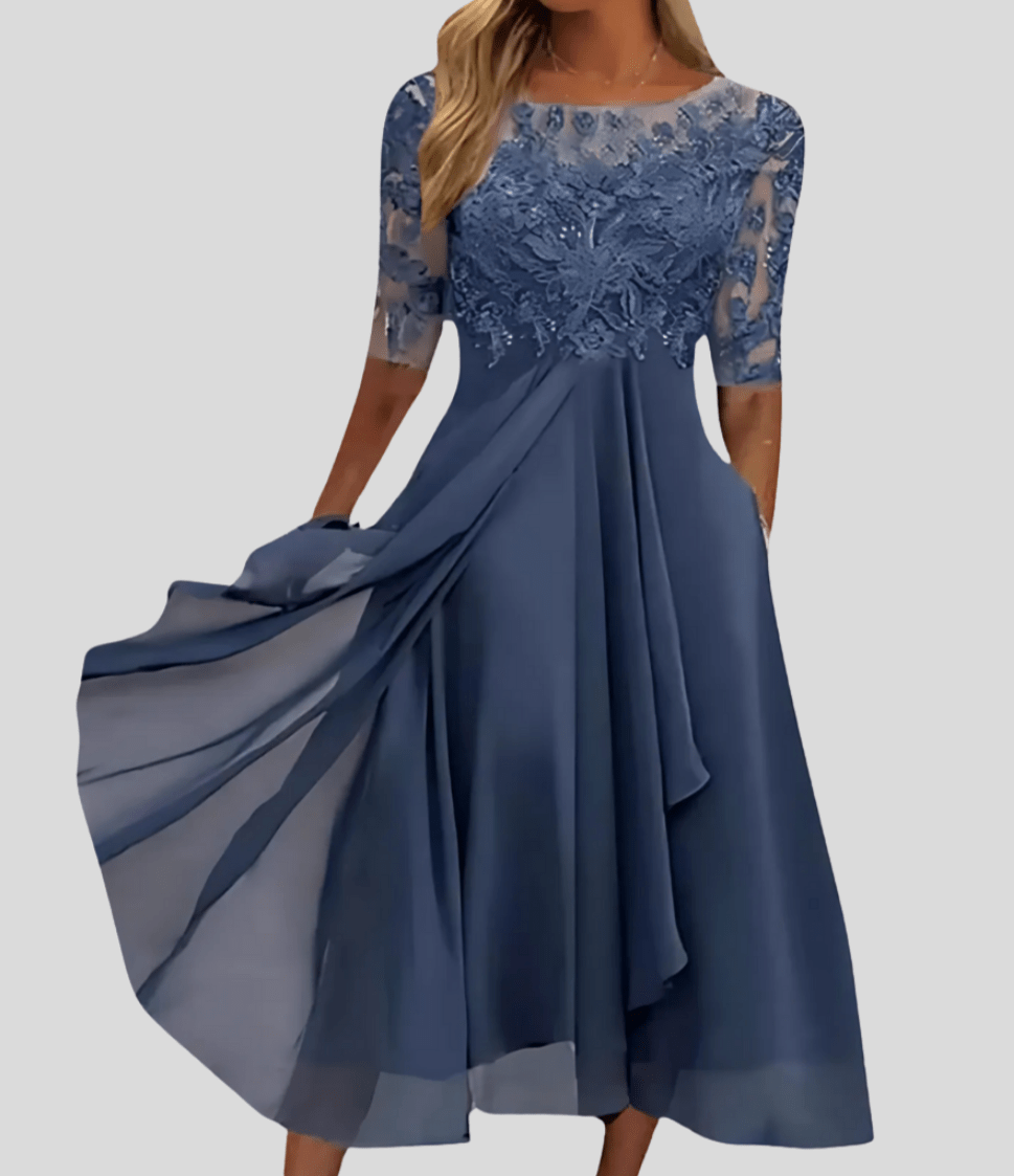 Rhondelle - Spitzen Midi Kleid