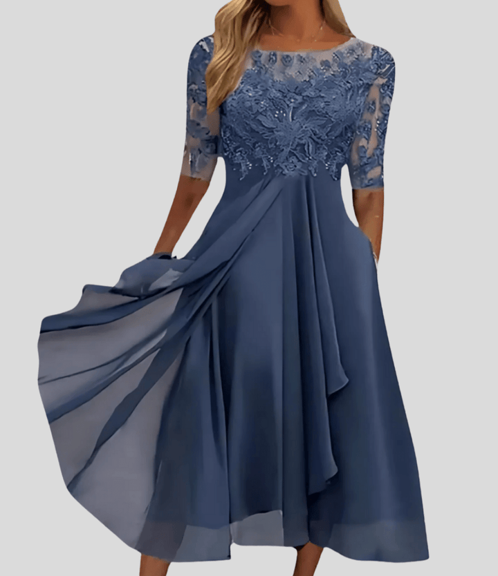 Rhondelle - Spitzen Midi Kleid