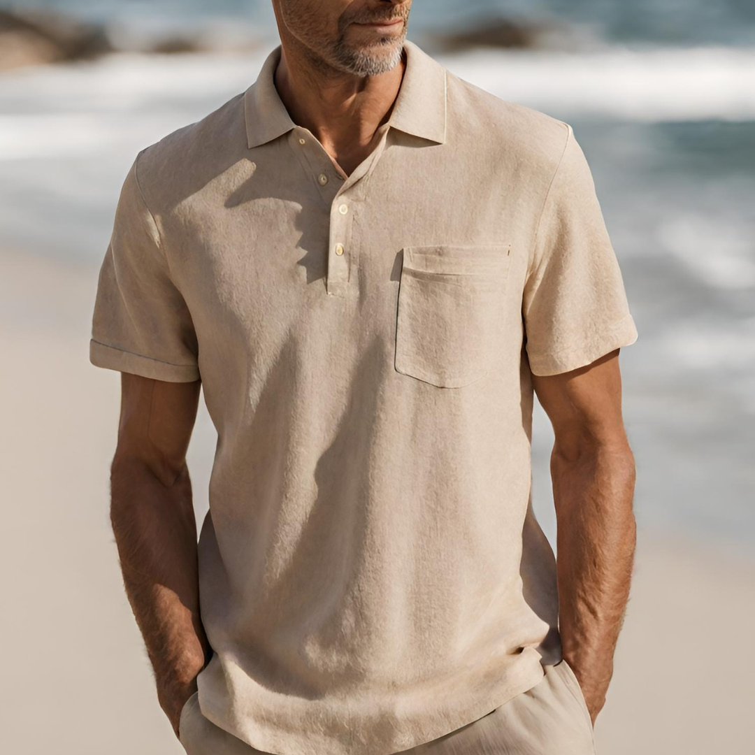 Solviro - Herren Baumwolle Polo Shirt Sommer