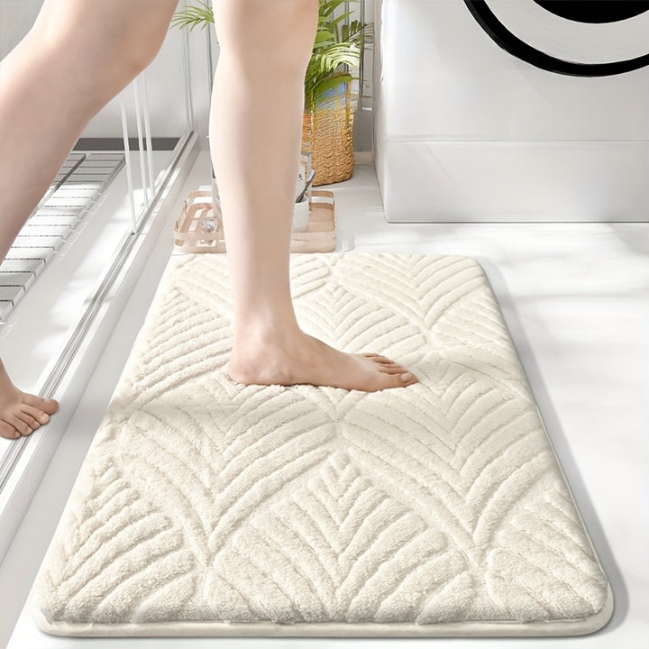 Bath Rug Geometric | Fluffy, Non-Slip Shower Mat Made of Microfiber