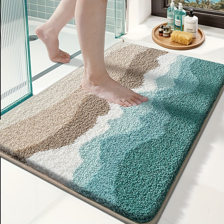 Bath Rug | Soft Bath Mat with Beach Pattern