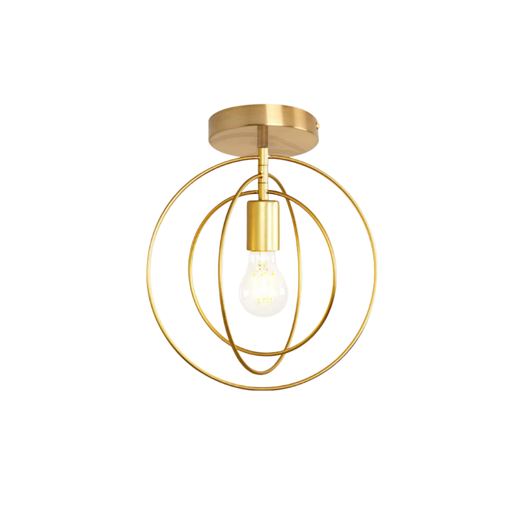 LED ceiling light | in ring design – in gold