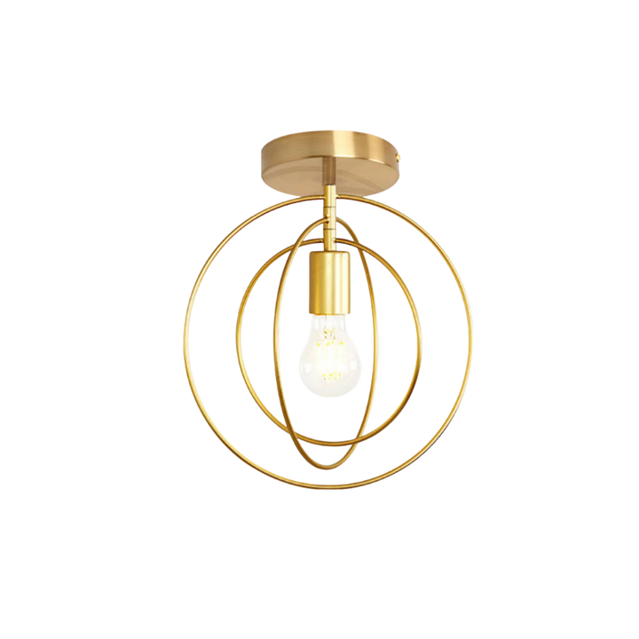 LED ceiling light | in ring design – in gold