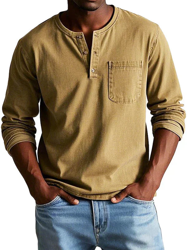 Philipp | Herren Lässiges Langarm-Henleyshirt - Image 7