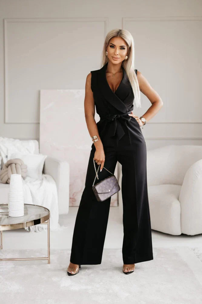 Nisha - Damen Jumpsuit Mit Weitem Bein