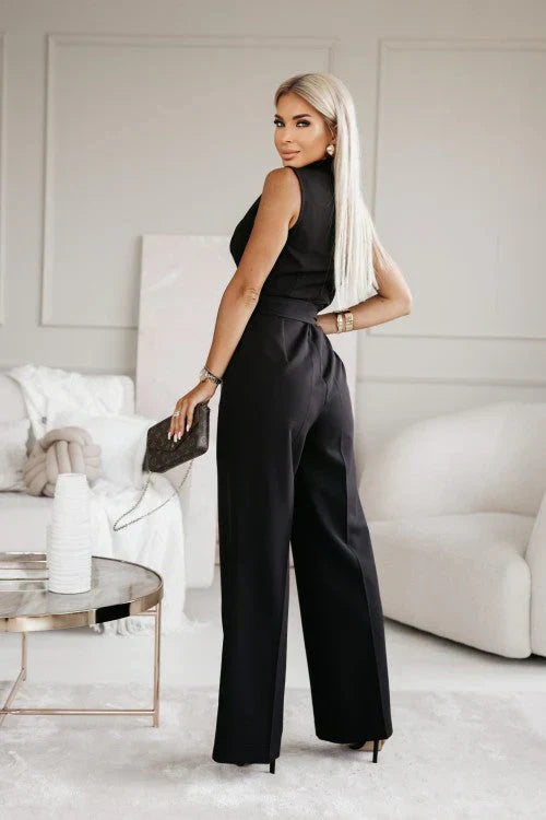 Nisha - Damen Jumpsuit Mit Weitem Bein
