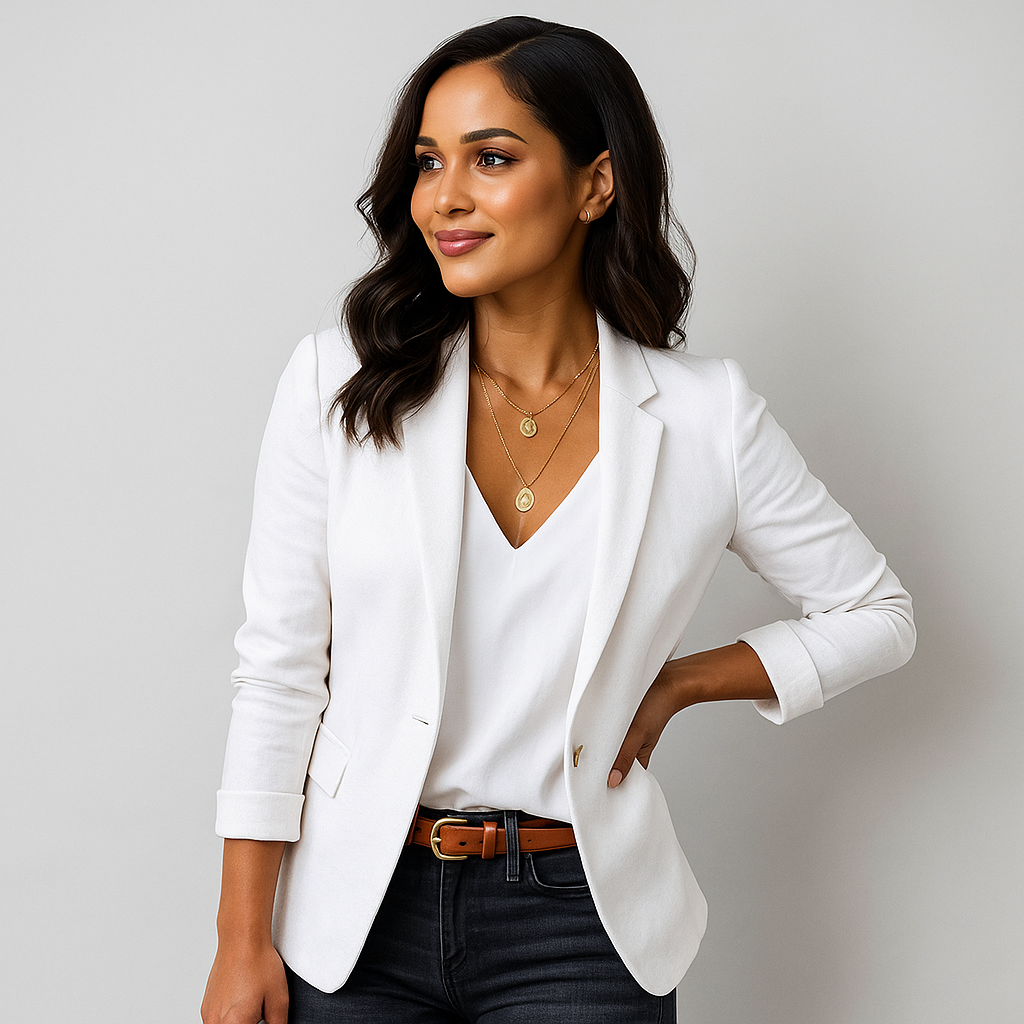 Damen taillierter Blazer figurbetont Business - Image 12