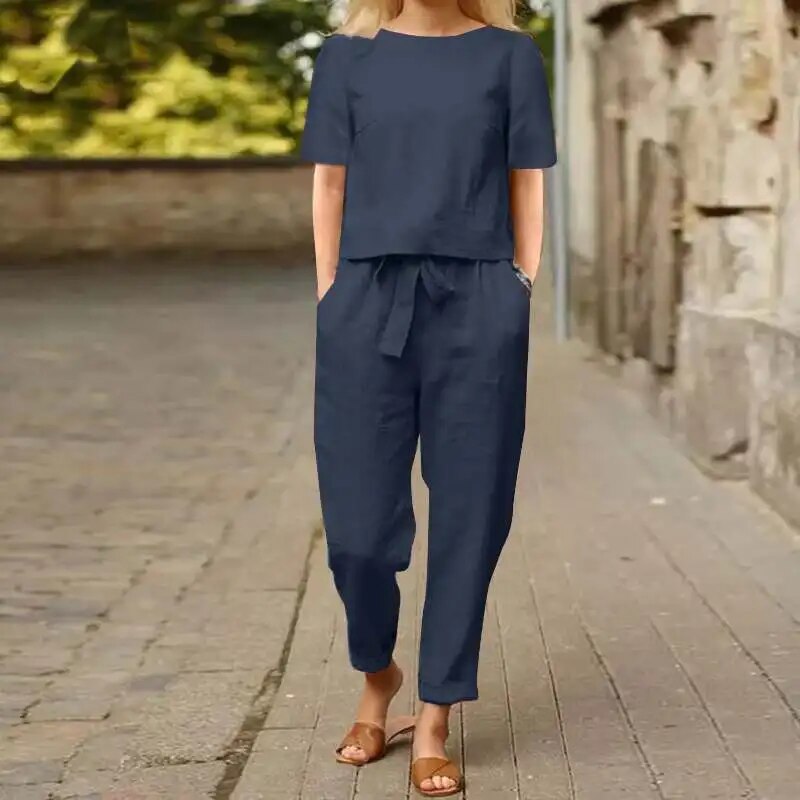 Shanelle | Elegantes und Bequemes Zweiteiliges Leinen-Set für Damen - Image 2