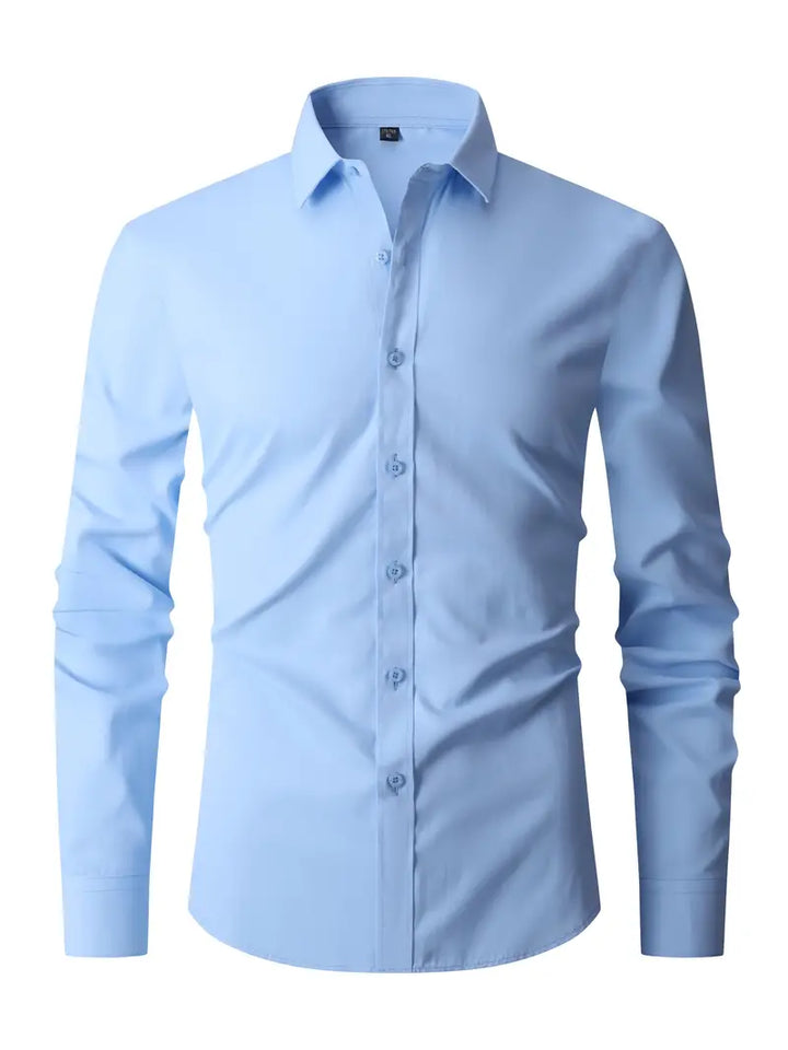 Men's Long Sleeve Button-Down Dress Shirt Smart Casual - Image 3