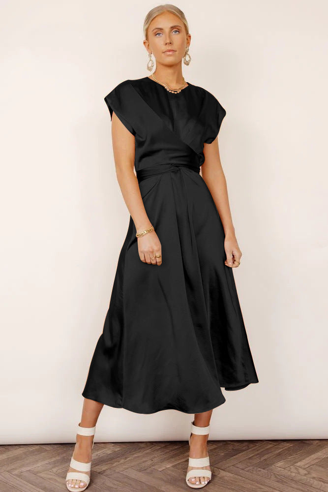 Janelisse - Elegantes Seiden Midikleid