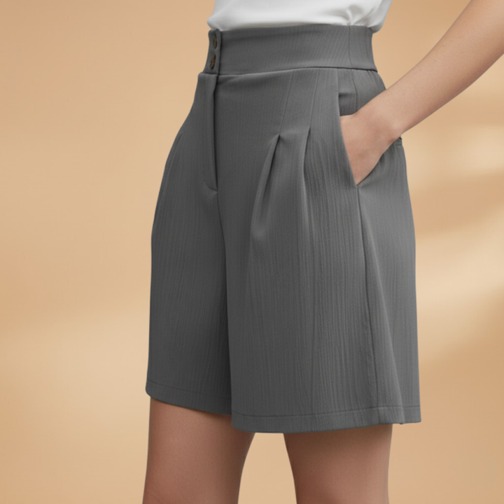 Bella - Damen Shorts mit Knopfleiste und Taillenbund