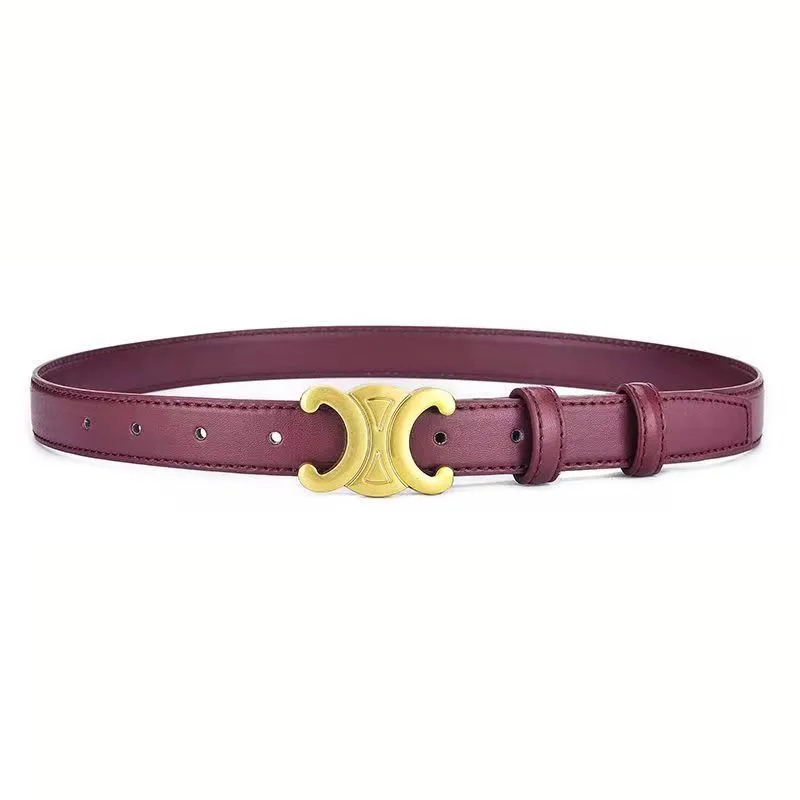 Damen Leder Gürtel Goldschnalle - Image 10