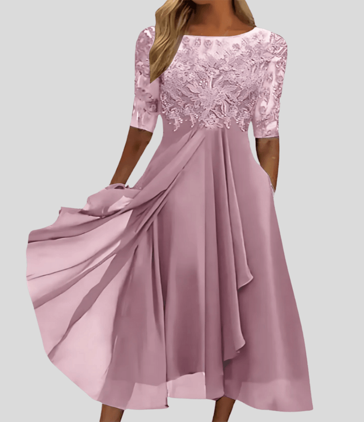 Rhondelle - Spitzen Midi Kleid
