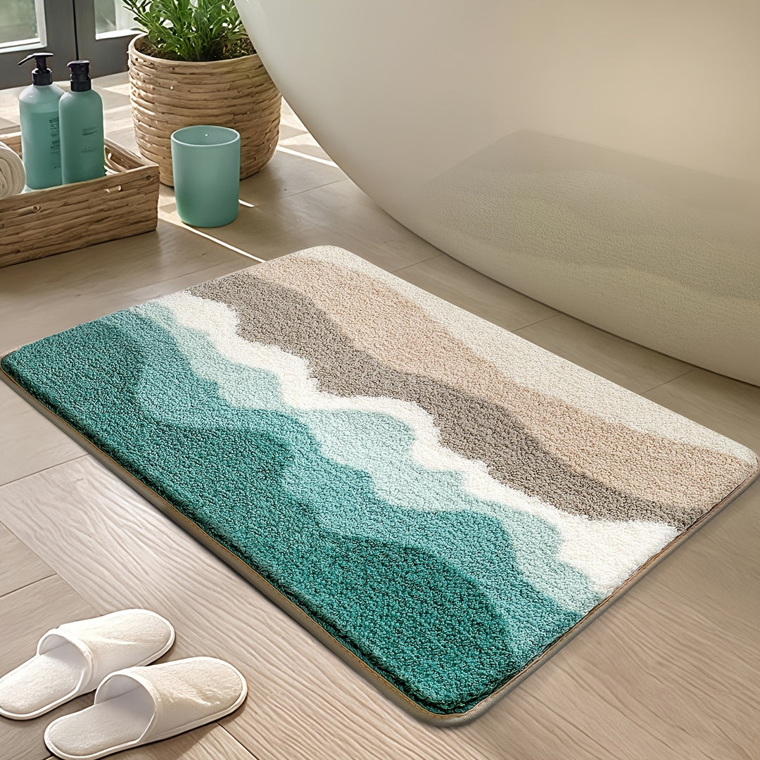 Bath Rug | Soft Bath Mat with Beach Pattern