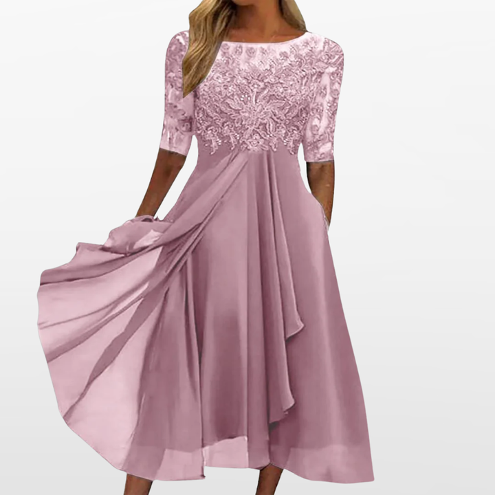 Damen Spitzenkleid Midi Elegant - Image 2