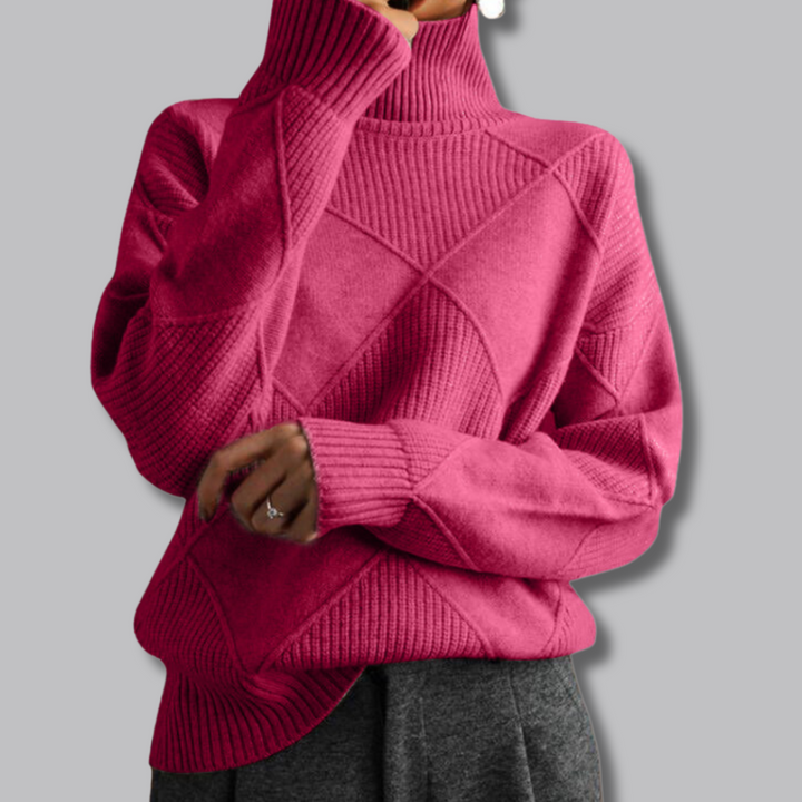 Astrid™ | Weicher Rollkragenpullover mit Rautenmuster - Image 11