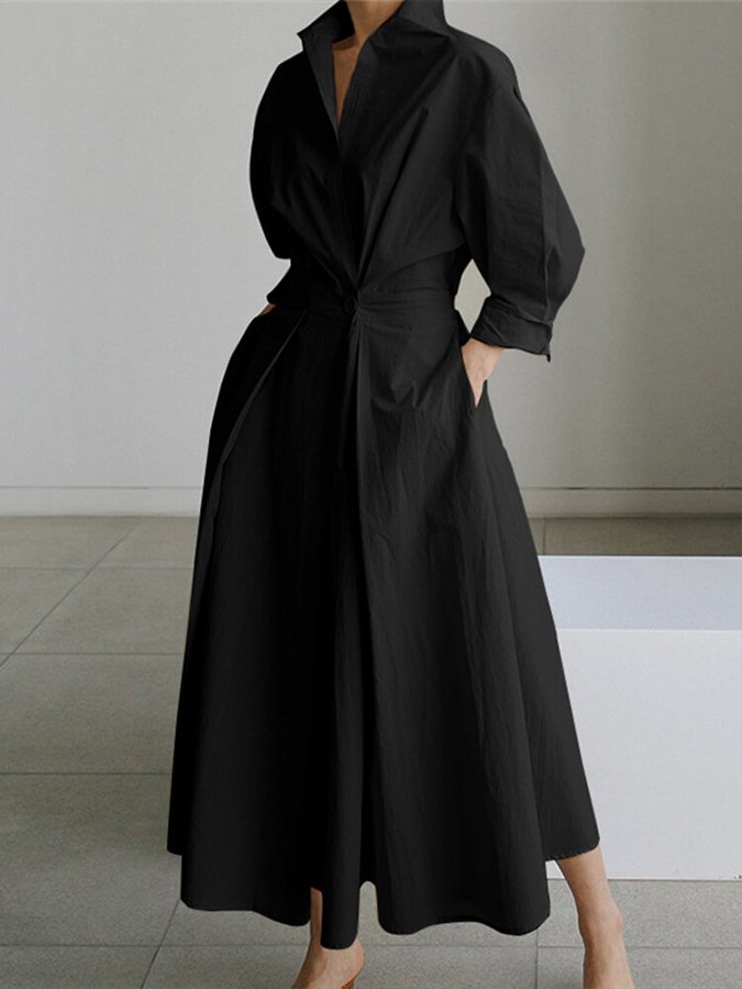 Mathilda | Elegant Shirt Dress with Buttons - Image 4