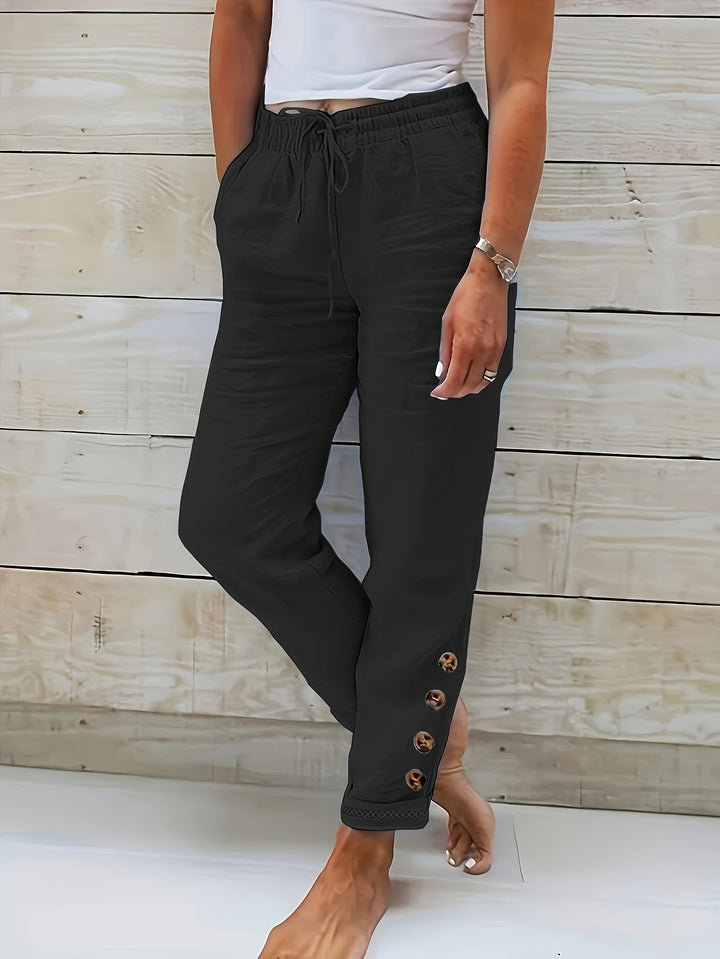 Women High Waisted Straight Leg Pants Lightweight Summer - Image 5