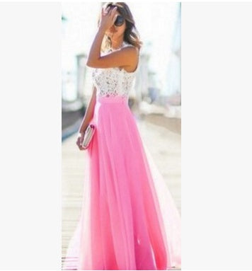 Women Floral Lace Maxi Dress Sleeveless Spring - Image 4