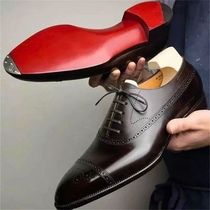 Oxvian - Elegante Brogue Oxford Schuhe Hochzeit Stil