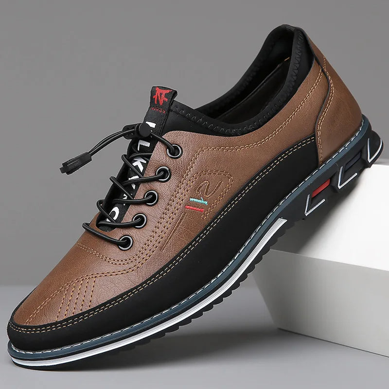 Herren Oxford Schuhe Leder Klassische Business Schnürschuhe - Image 6